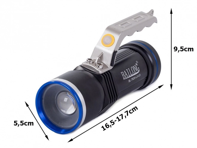 Lampe de poche LED Militaire avec Cree XM-L3-U3 Zoom de Bailong
