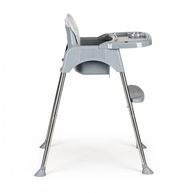Chaise haute 2 en 1 grise