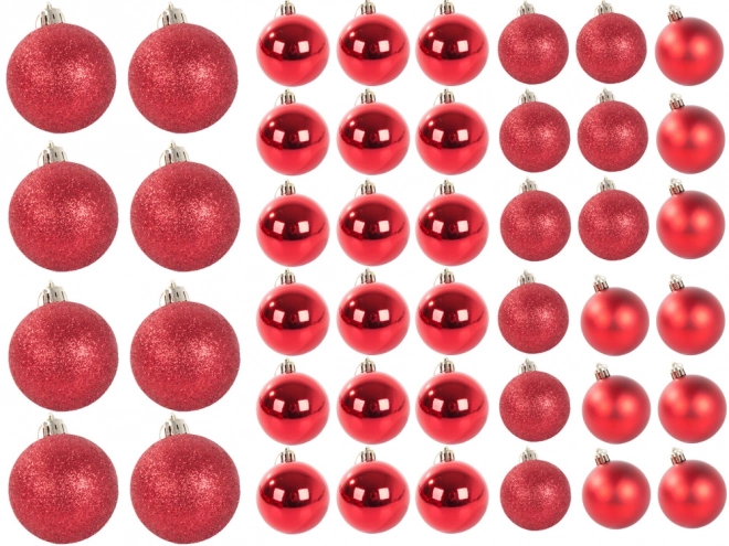 Décorations de Noël pour sapin - ensemble de 100 pièces avec étoile rouge