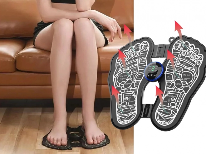 Tapis de massage EMS pour pieds pour la stimulation de la circulation sanguine