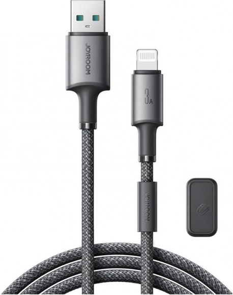 Joyroom câble USB–Lightning magnétique 1,2 m, 3 A, gris