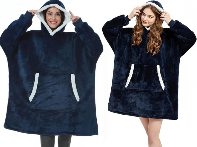 Chandail à capuche oversize en fourrure épaisse