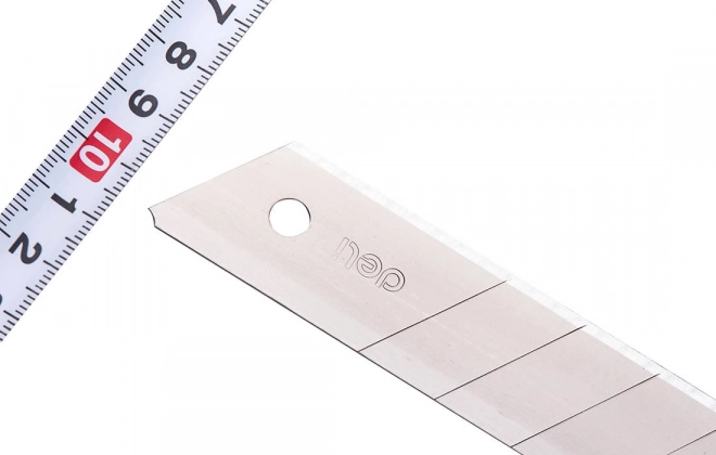 Couteau 25 mm 10 pcs tête de lame Deli Tools EDL-DP05 (argent)