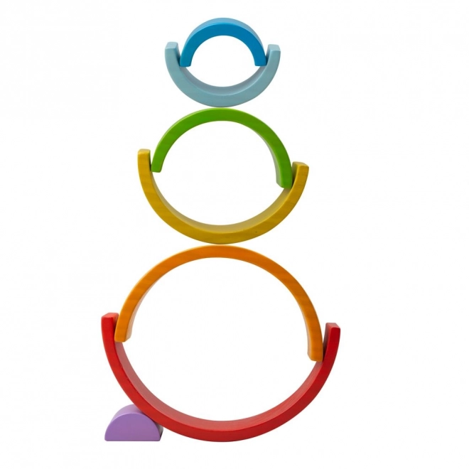 Bigjigs Baby Arc-en-ciel en bois empilable petit