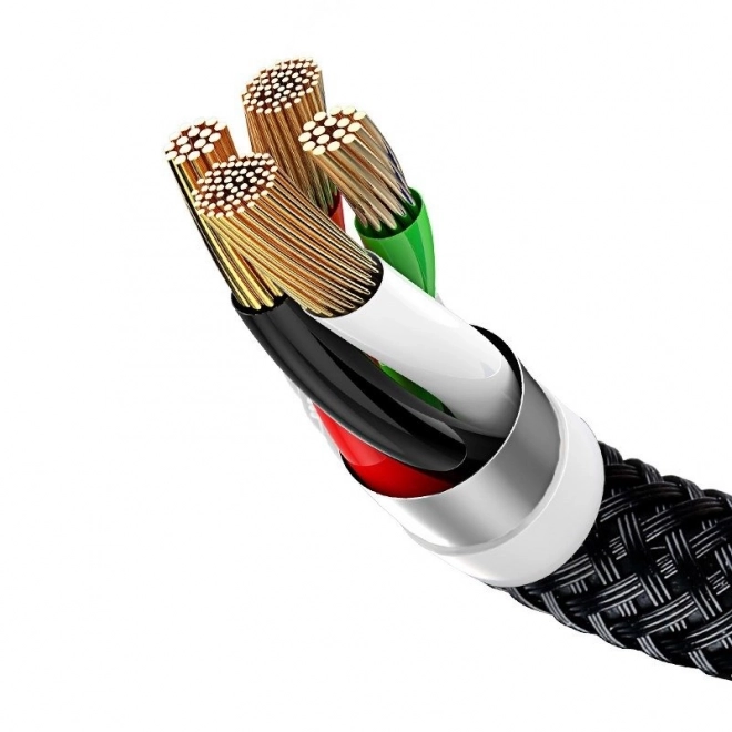 Baseus câble USB rapide 3 en 1 avec connecteurs Type C / Lightning / Micro 3A 1,2M - noir