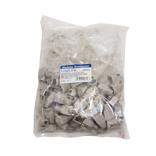Connecteurs RJ45 CAT.6 avec protection, gris, paquet de 100 pièces
