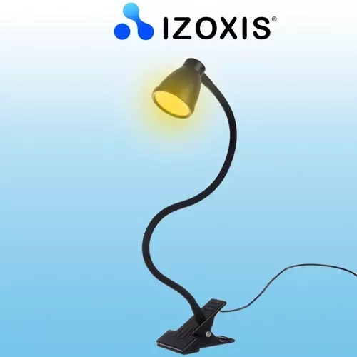 Lampe de table avec pince noire Izoxis