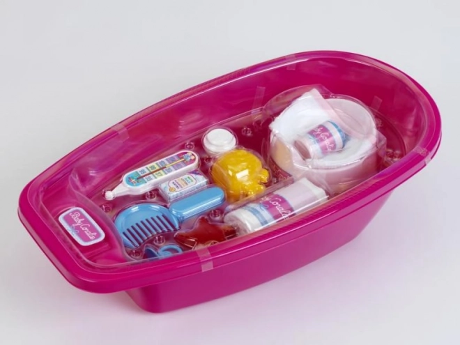 Grande baignoire avec accessoires pour poupées