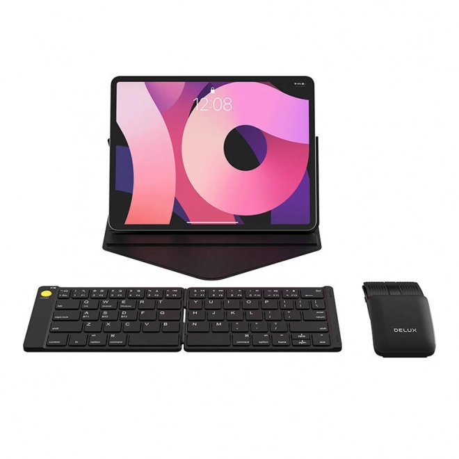 Ensemble clavier pliable sans fil Delux KF10 et souris MF10PR