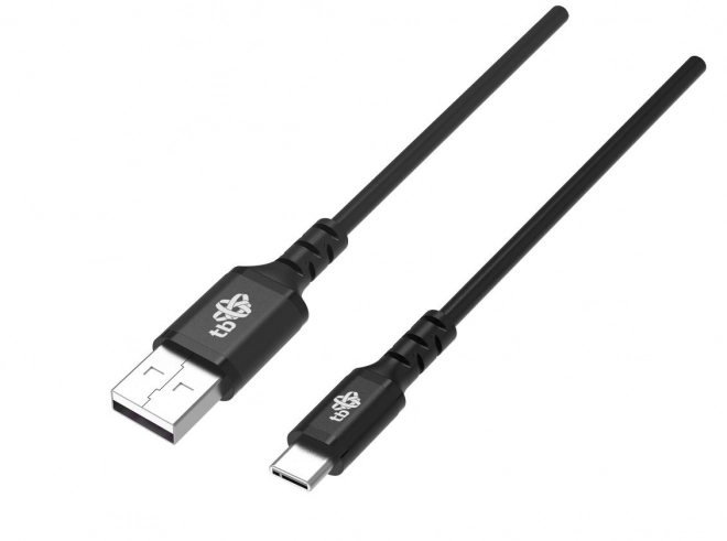 Câble USB-USB C en silicone noir 1m Charge Rapide