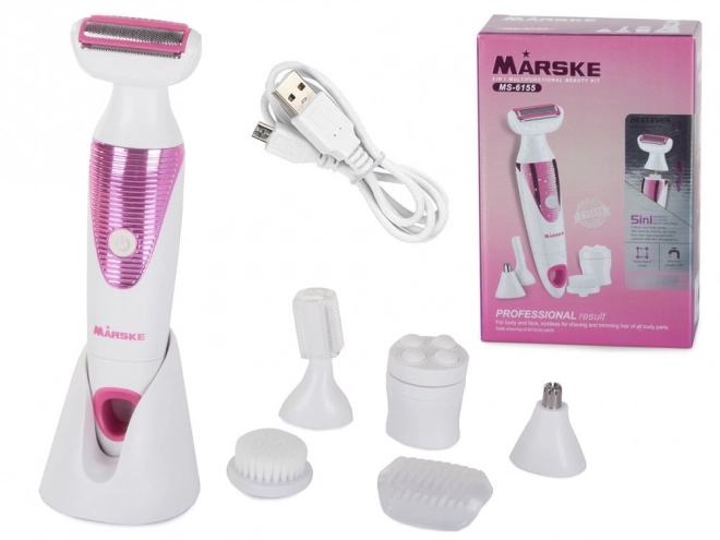 Épilateur et rasoir multifonctionnel pour femme 5 en 1 avec support sans fil