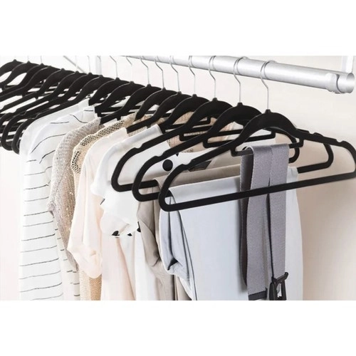 Porte-manteaux 20pcs - Noir Ruhhy 22536