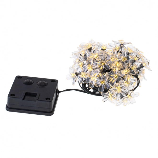 Éclairage de jardin solaire floral 7m 50LED blanc chaud