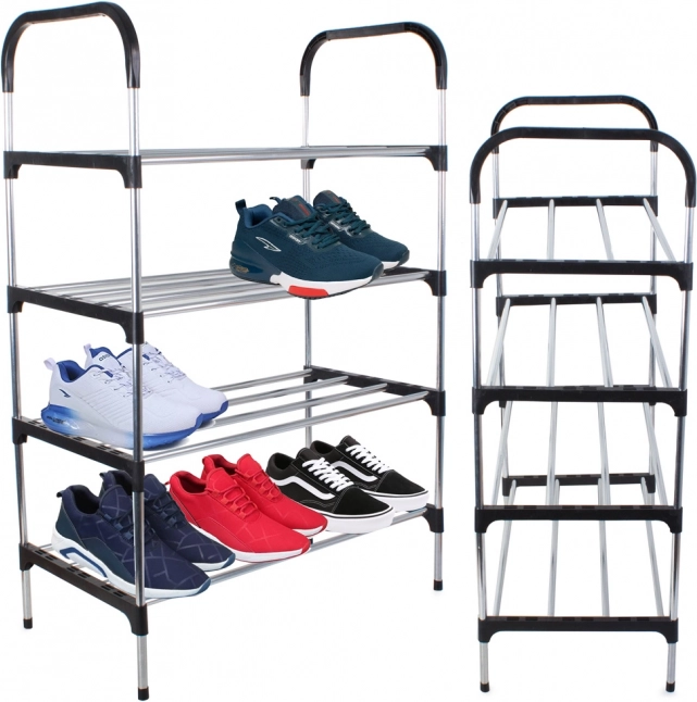 Étagère à chaussures multi-niveaux avec 4 étagères