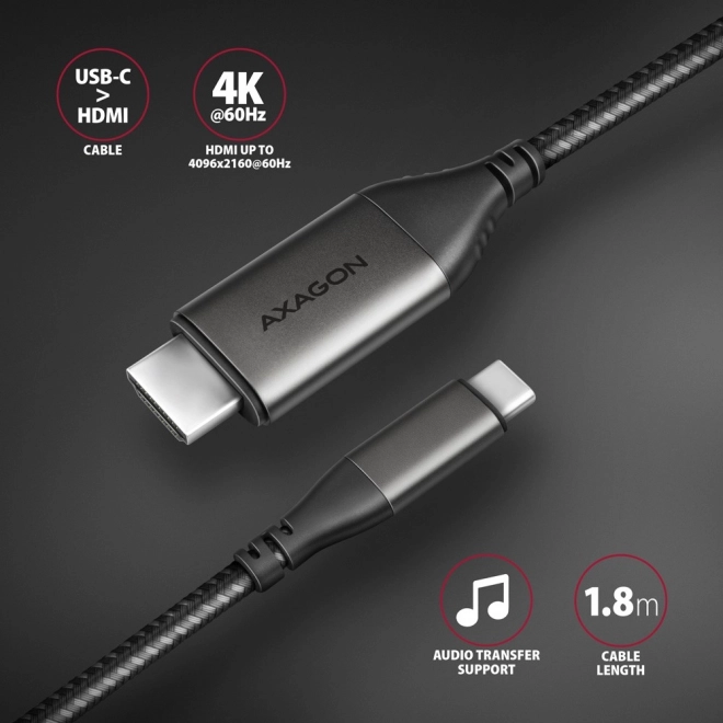 Adaptateur USB-C vers HDMI 4K/60Hz 1,8m