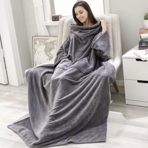 Couverture-mikina gris clair Ruhhy 22649