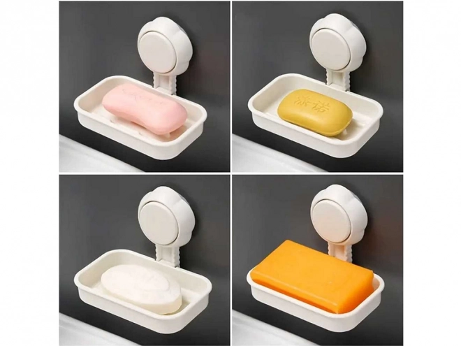 Porte-savon mural avec ventouse pour salle de bain