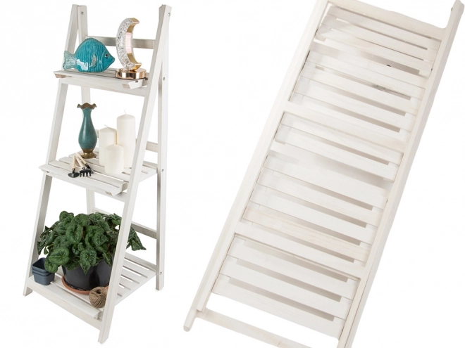 Échelle de jardin en bois pour plantes