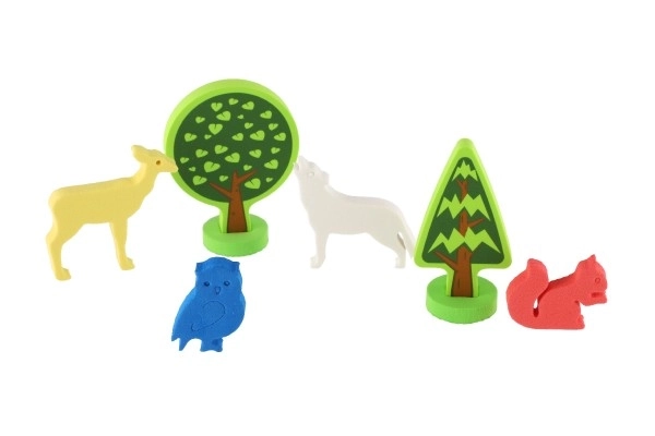 Autocollants en mousse - Animaux de la forêt 9 pièces