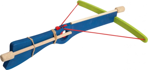 FAUNA arbalète en bois pour enfants – petite bleue