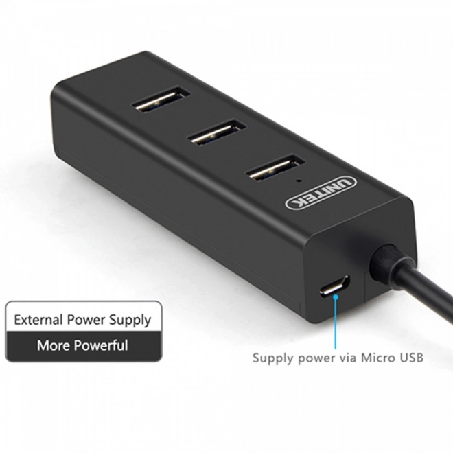 Hub 4x USB 3.0 avec support BC1.2, noir
