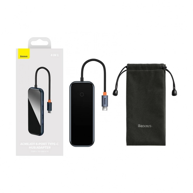 Baseus Hub USB-C vers 4x USB 3.0 Gris Foncé