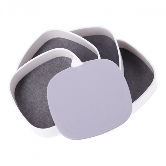 Boîte à bijoux multicolore, organisateur premium - blanc