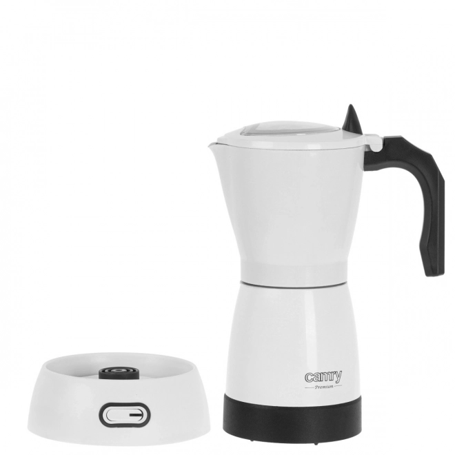 Cafetière moka électrique Camry Premium blanche