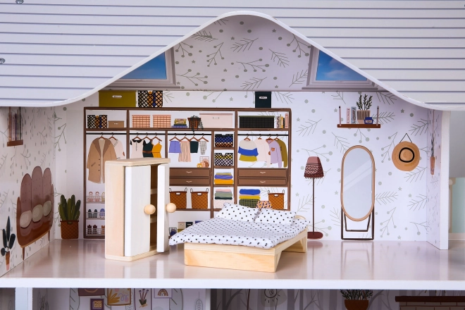 Maison de poupées avec mobilier Résidence Emma ECOTOYS