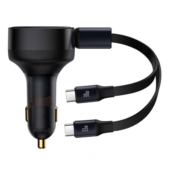 Adaptateur voiture Baseus avec câble USB-C, 33 W