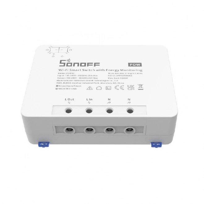 Interrupteur intelligent Wi-Fi avec suivi de la consommation d'énergie Sonoff POWR3 (25A/5500W)
