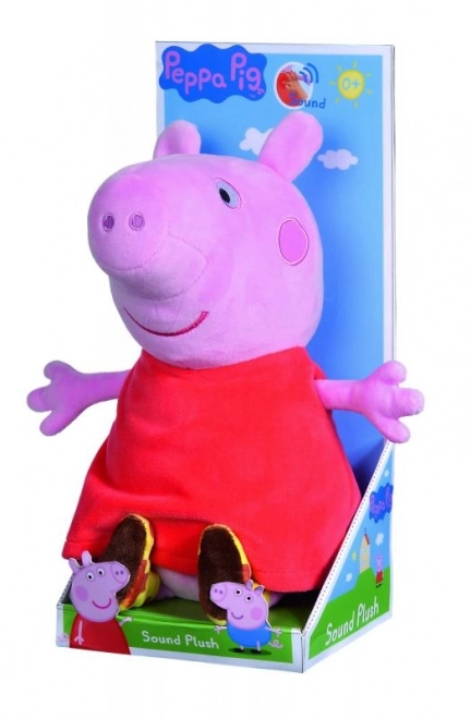 Cochon Peppa Pig en peluche avec son, 22 cm