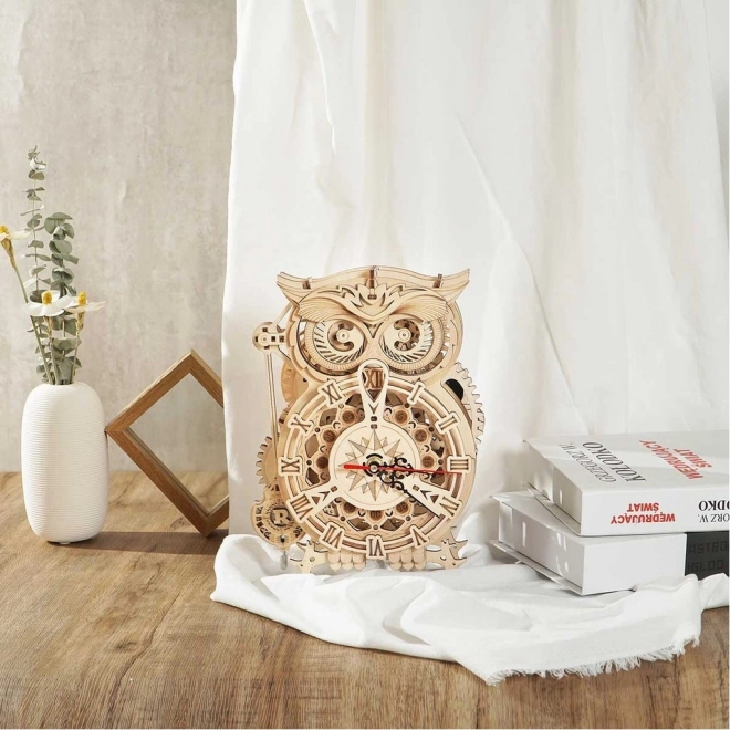 Sova - Horloge à pendule à piles - Kit de construction en bois 3D