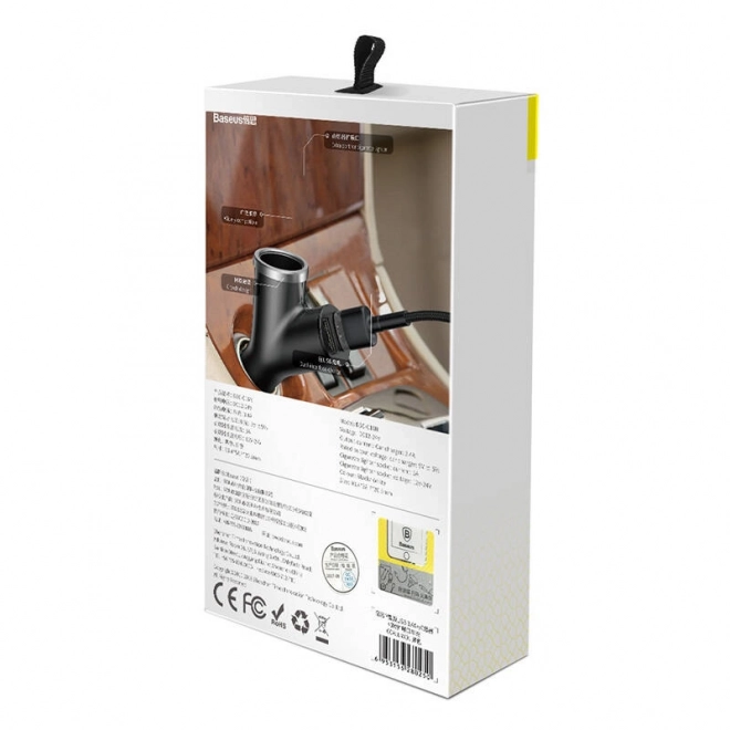 Chargeur Baseus type Y 2xUSB 3,4A 40W (noir)