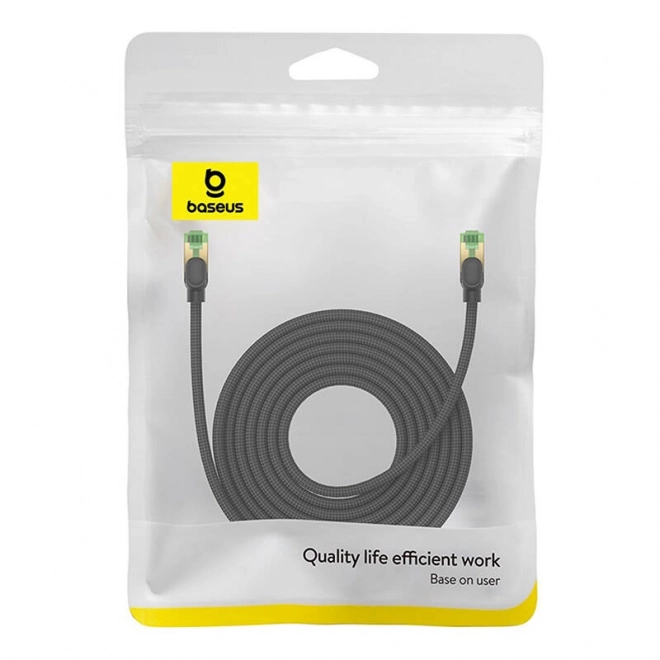 Câble réseau tressé cat.8 Baseus Ethernet RJ45, 40 Gb/s, 8 m (noir)