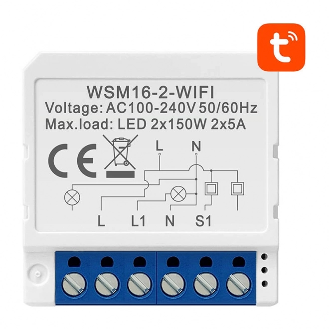 Module de commutation intelligent WiFi Avatto WSM16 TUYA