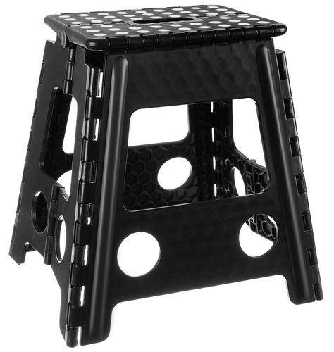 Tabouret pliant noir et blanc 39 cm