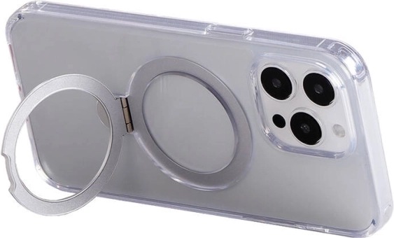 Étui magnétique avec support JOYROOM pour iPhone 15 Pro, transparent