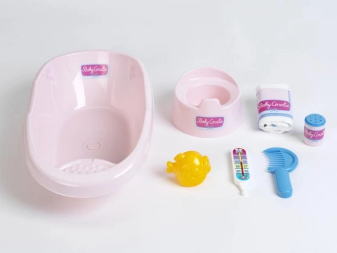 Baignoire avec accessoires pour poupées