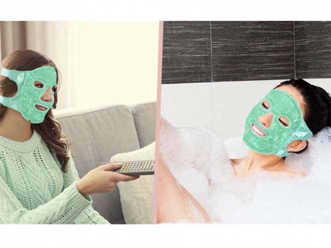 Masque facial de refroidissement gel chauffant yeux relx – verte