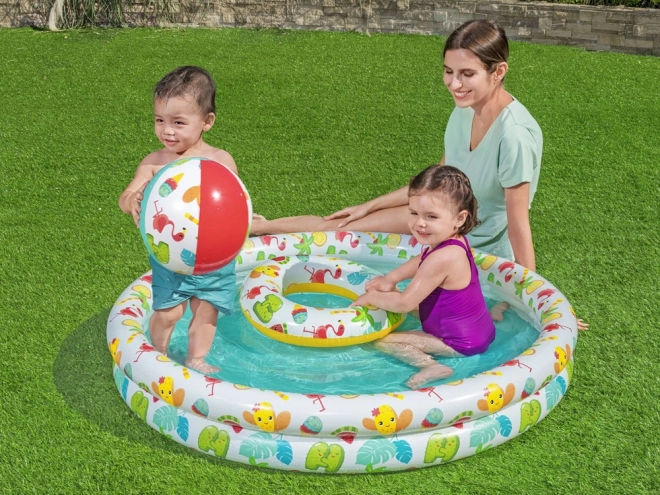 Bestway ensemble piscine ballon anneau pataugeoire 122cm