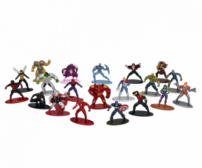 Figurines de collection Nano en métal de Marvel 20 pièces