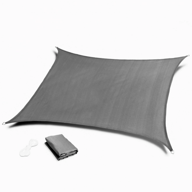 Toile d'ombrage carrée grise 5x5 m, couverture imperméable de MultiGarden