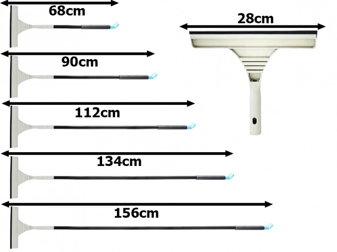 Brosse de nettoyage de fenêtres en microfibre avec longueur réglable