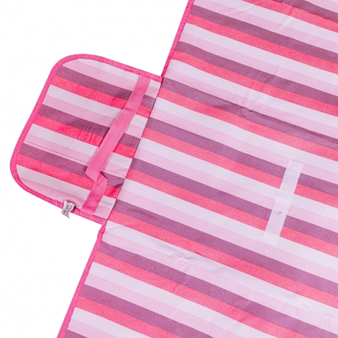 Couverture de plage et de pique-nique pliable rose