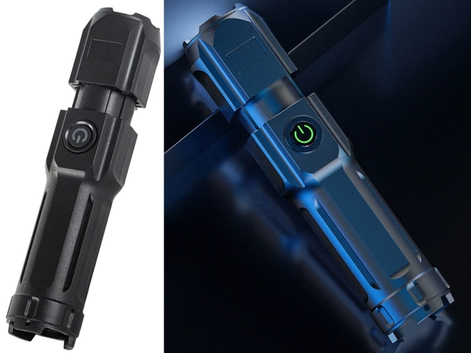 Lampe torche LED tactique rechargeable avec fonction zoom