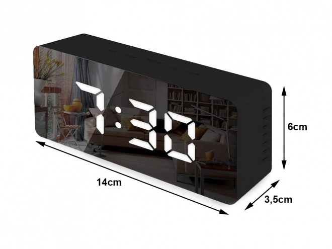 Réveil LED miroir multifonction