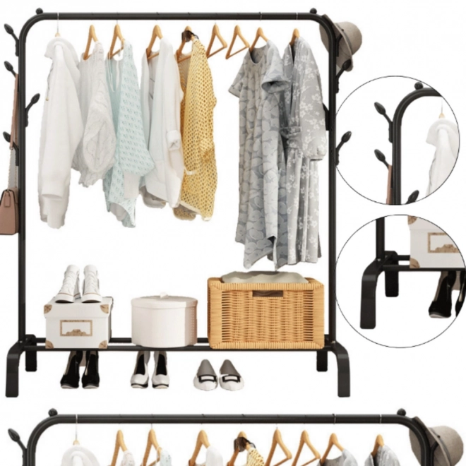 Portant autoportant pour vêtements Armoire à chaussures