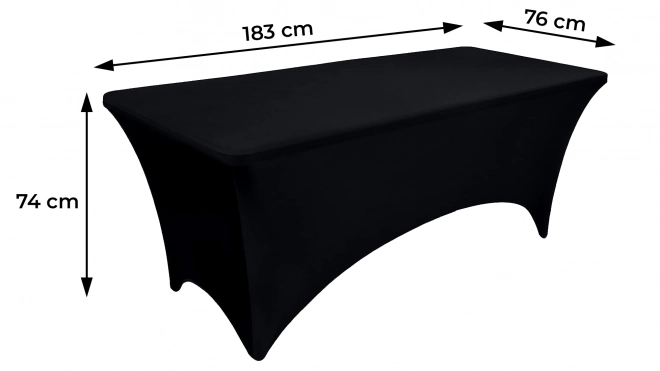 Housse élastique universelle pour table de catering 180 cm noir MultiGarden