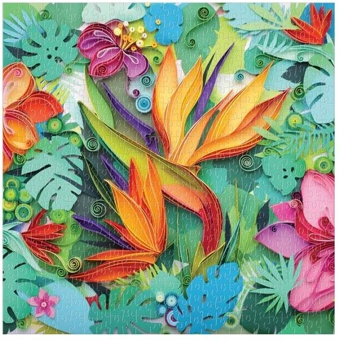 Motif tropical haut en couleurs